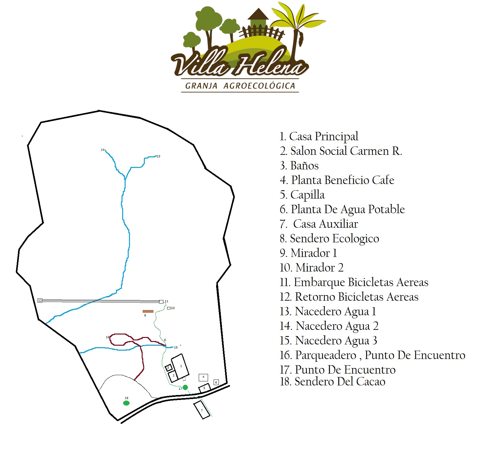 Mapa del parque tematico Meraki